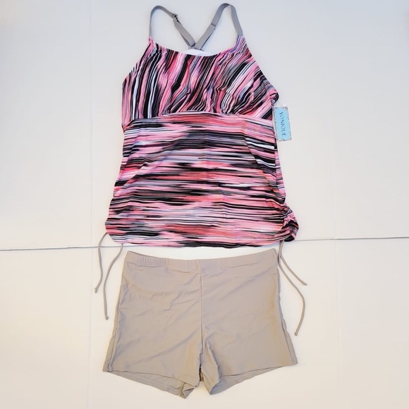 Yonique Strappy Tankini Swimsuits for Women with Shorts Size XL - Picture 4 of 9